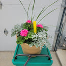 Geranium - 14" Wide x 11" Tall Tan Plastic Pot-3