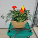 Geranium - 14" Wide x 11" Tall Tan Plastic Pot-5